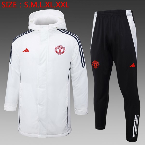 Abrigo Manchester United Conjunto Completo 2024-2025 Blanco
